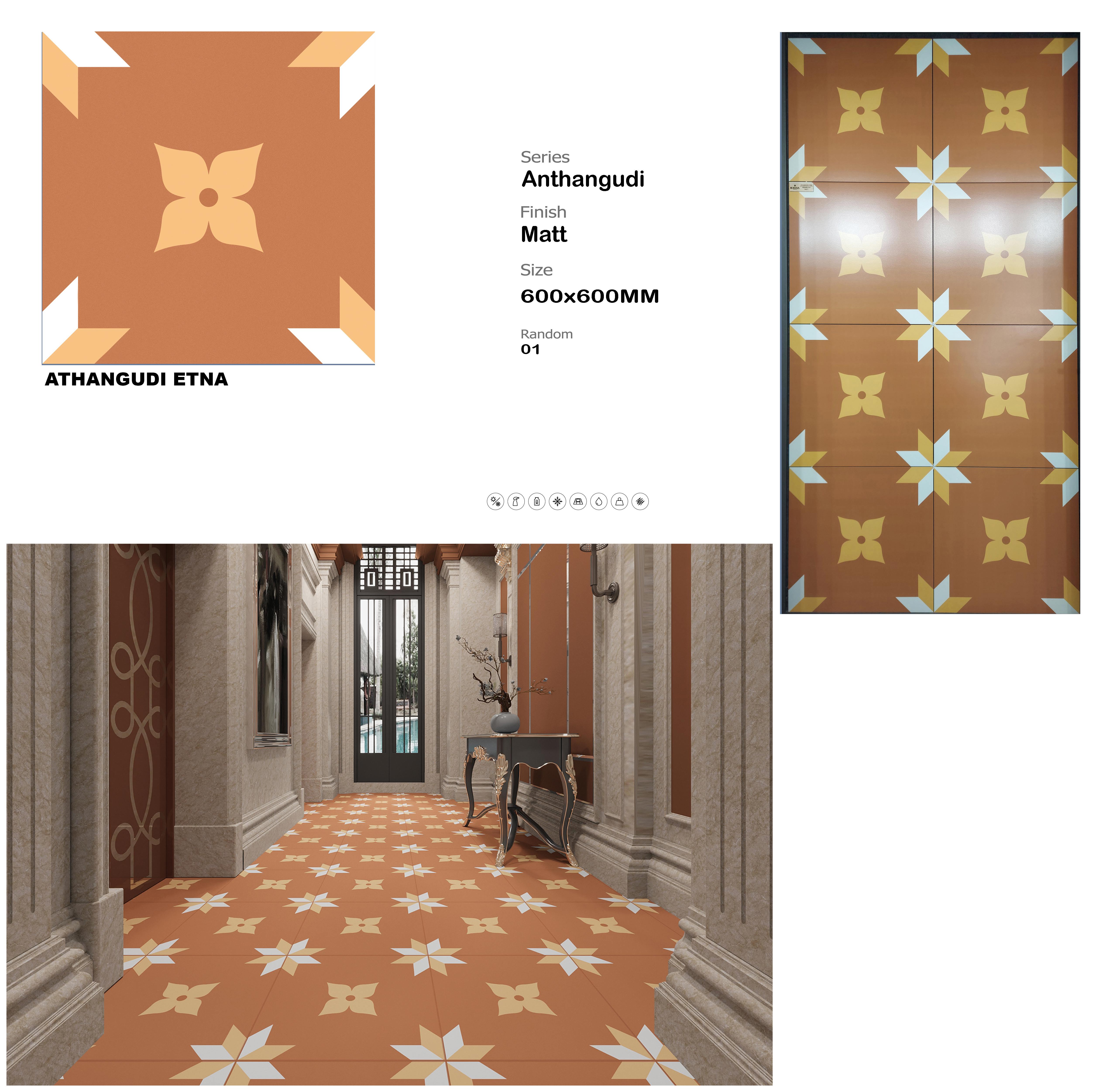 Athangudi Pattern Floor Tiles