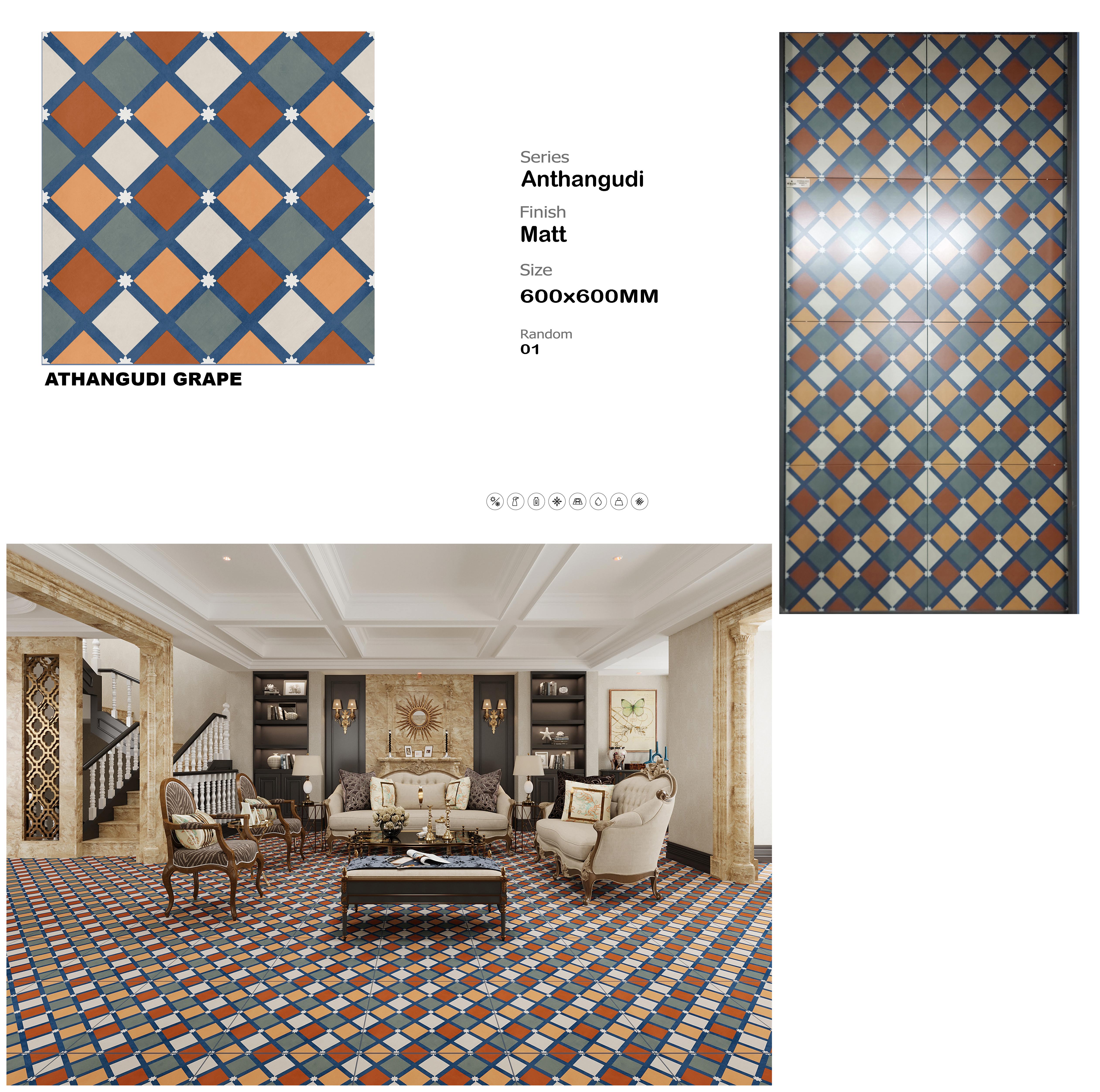 Athangudi Pattern Floor Tiles